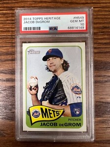 2014 Topps Heritage Jacob Degrom RC #549 PSA 10 Gem Mint
