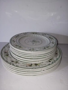 Royal Doulton Provencal Dinner Plates Green TC1034 lot set - Picture 1 of 14