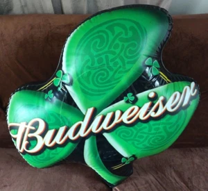 Budweiser Bud Light Inflatable Shamrock Blow Up St Patrick’s Day VTG 2001 Clover - Imagen 1 de 16
