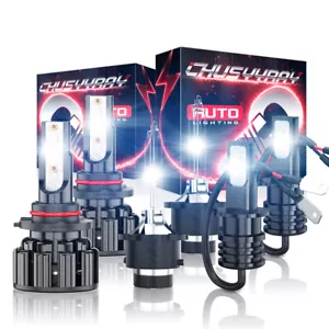 9005 LED High Beam + D2S Xenon Low Beam + H3 Foglight bulbs 6000K Combo Kit 6pcs - Picture 1 of 14