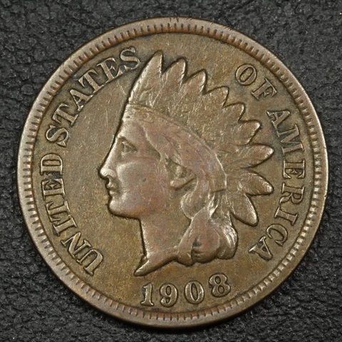 1908 S Indian Head Copper Cent Cover