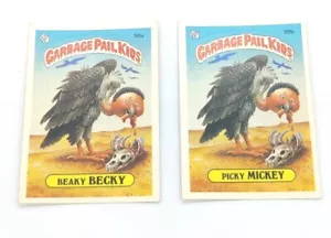 2 tarjetas para niños Topps Garbage Pail - Beaky Becky Picky Mickey #99a, Set 99b 99 GPK - Imagen 1 de 5