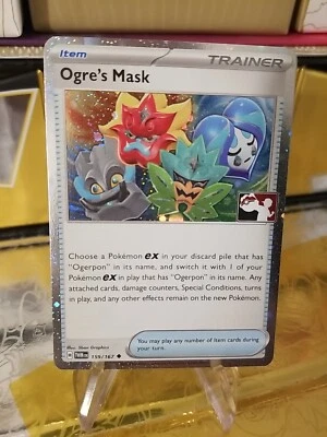 Ogre's Mask  Holo Pokemon Prize Pack Series 6 Promo Pokemon Card NM/LP Stamp - Image 1 of 2