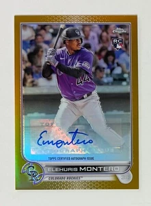 2022 Topps Chrome Update ELEHURIS MONTERO Gold Auto /50 - Picture 1 of 2