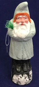 1920's Antique Belsnickle Light Green Papier Mache with Feather Tree 9" B154 - Picture 1 of 6