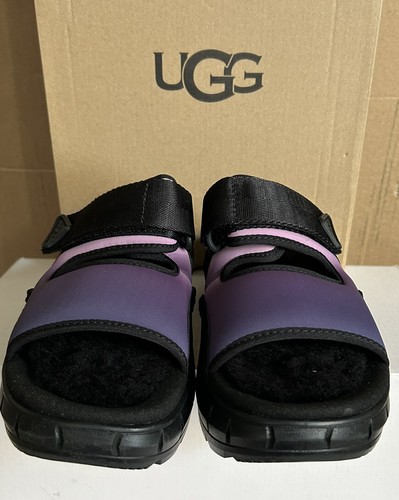 UGG diapositive Ugg da donna nere e viola taglia 7 rare