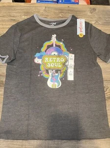 Boys' Short Sleeve 'Retro Soul' Ringer T-Shirt - Cat & Jack Gray Large. 4 - Picture 1 of 4