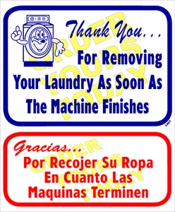 ?Gracias?Por quitarte la ropa tan pronto como termine la máquina...? L807 - Imagen 1 de 1