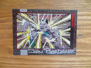 1992 SKYBOX DC DOOMSDAY THE DEATH OF SUPERMAN CARD #66 SIGNED JON BOGDANOVE, POA