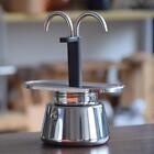 Stainless Steel Stovetop Espresso Maker with 2 Coffee Spout for Home Kitchen
