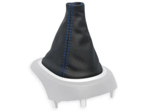 FOR HONDA CR-Z 2010-2016 GEAR SHIFT BOOT GAITER LEATHER STITCHING BLUE - Picture 1 of 5