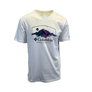 Columbia Men's White T-Shirt Path Lake II Graphic Brush With Nature S/S (S04) - Picture 1 of 12