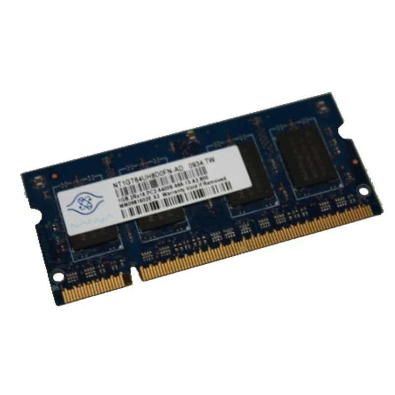 1Go RAM PC Portable NANYA NT1GT64UH8D0FN-AD PC2-6400U SODIMM DDR2 800MHz CL6 - Photo 1/1