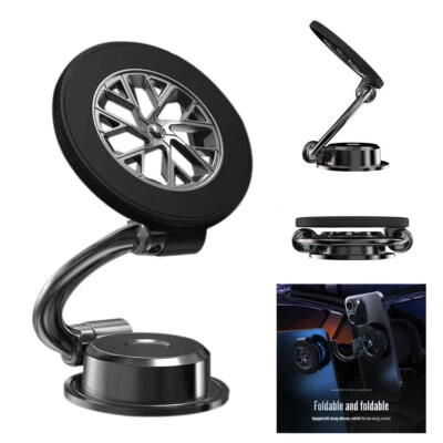 360° Rotation Magnetic Car Phone Mount Foldable Car Mount Stand Universal Holder - Image 1 of 4