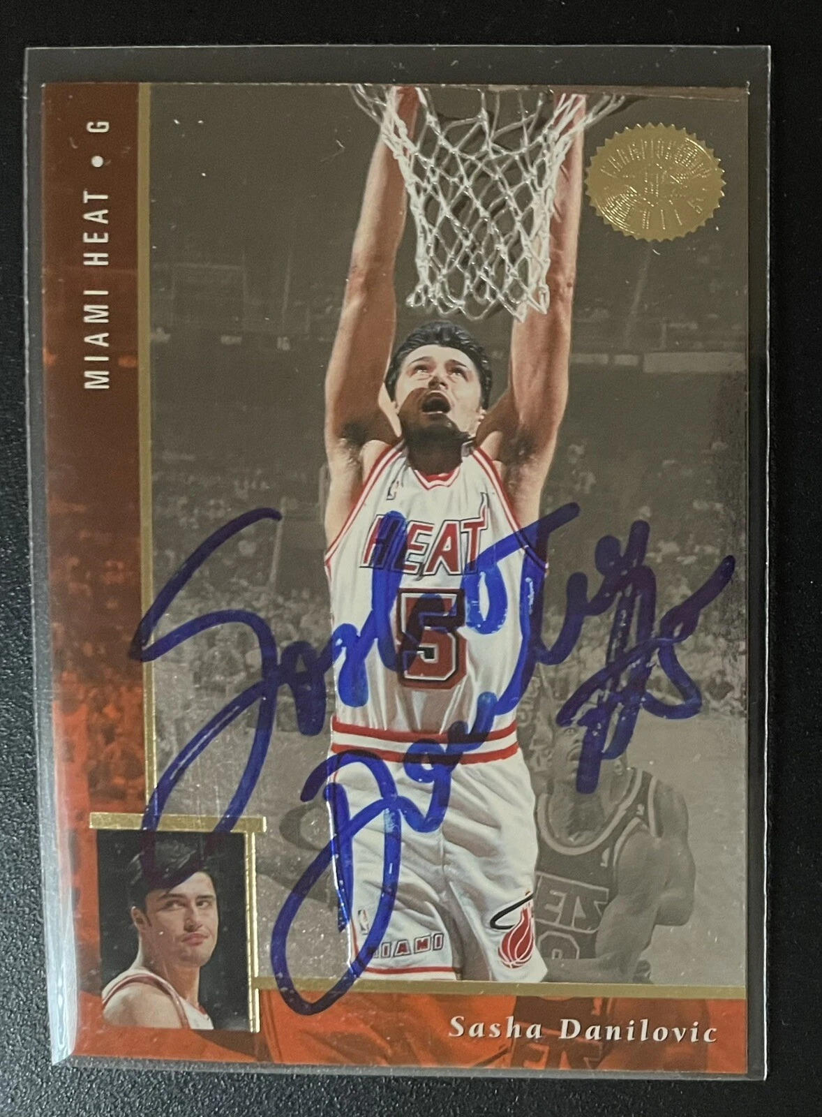 Predrag Sasha Danilovic Signed 1995-96 Upper Deck SP Championship #54 Heat Auto