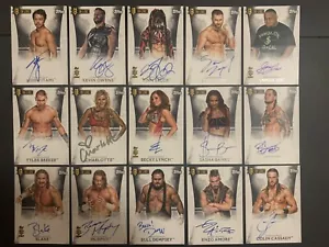 2015 Topps WWE Undisputed NXT in Line Autograph Set Becky Sasha Charlotte Owens - Picture 1 of 19
