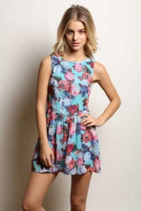 Maggie Sweet Azuara Floral Print Playsuit - Picture 1 of 7