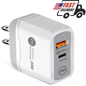 Fast Wall Charger USB Type-C PD Power Adapter Plug For iPhone 12 Pro Max 11 - Picture 1 of 26