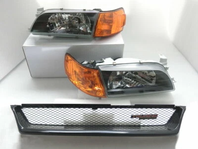  Grill + HEADLIGHT LAMP Amber Light FOR TOYOTA COROLLA AE100 E100 WAGON~93~1997 - Image 1 of 4