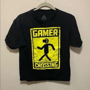 Black and Yellow Gamer Crossing Short Sleeve Tee - Picture 1 of 5