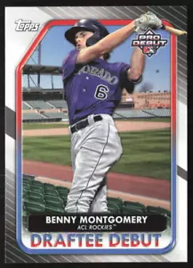 2022 Topps Pro Debut Benny Montgomery DB-7 Draftee Debuts | Colorado Rockies - Picture 1 of 2