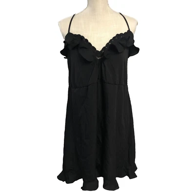 Fire Los Angeles Womens Black Casual Dress Size Small Lightweight Ruffle  - Image 1 of 4