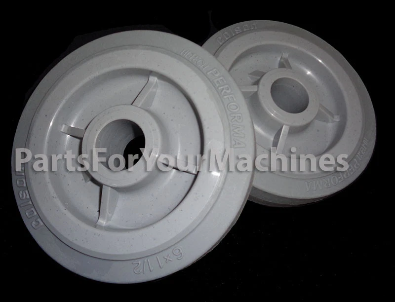 TWO (2) COLSON PERFORMA WHEELS,6"X1-1/2", 1-3/16" BORE, NO BEARINGS, NON-MARKING - Image 1 of 1