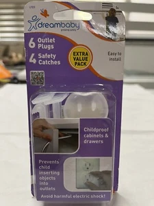 Dreambaby 6 Steckdosenstopfen 4 Sicherheitsverschlüsse Extra Vorteilspack einfache Installation - Bild 1 von 8