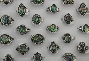 90pcs Wholesale Lots Ladies Jewellery Charming Shell Black Rhinestone Rings - Picture 1 of 8