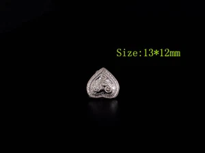 20pc 13*12mm Bling Sliver Floral Heart LeatherCraft Bracelt Belt Decor Conchos - Picture 1 of 6