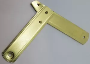 LARGE BRASS Plated Trunk Lid Stay - chest steamer antique vintage lift hinge old - Picture 1 of 7