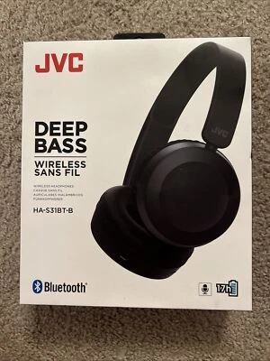 JVC Deep Bass Wireless Sans Fil Model HA-S35BT-B - Black - New! - Image 1 of 2