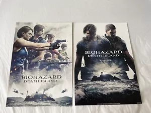 Resident Evil Death Island Amazon Japan Exclusive 2x A4 Visual Sheets - Picture 1 of 7