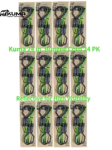 24-PK 24" Cordones elásticos planos reflectantes/color verde/multiuso - Imagen 1 de 5