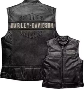 Harley Davidson Giubbotto Uomo Passing Link Motociclista Vera Pelle HD - Foto 1 di 3