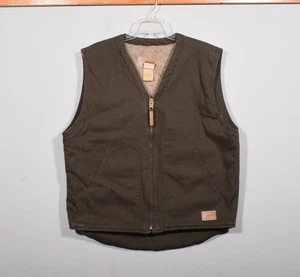 Schmidt Workwear TV54OD Dark Olive Duck Canvas Sherpa Lined Zip Vest Gr. L 44-46 - Bild 1 von 4