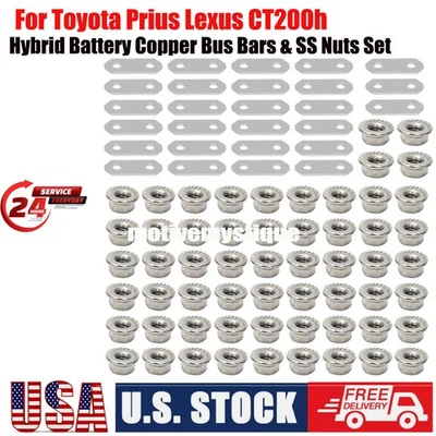 Hybrid Battery Stainless Bus Bars & SS Nuts Set For Toyota Prius Lexus CT200h US Foto 1 de 4