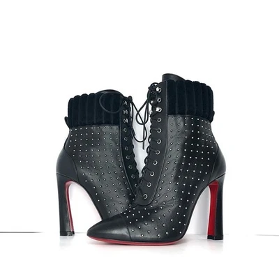 NUEVO Christian Louboutin Dakita 100 botines con cordones con tachuelas 36,5 Foto 1 de 4