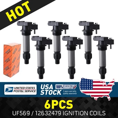 Bobinas de encendido para coche Buick LaCrosse 2010-2016 6 piezas UF569 12632479 nuevas Foto 1 de 4