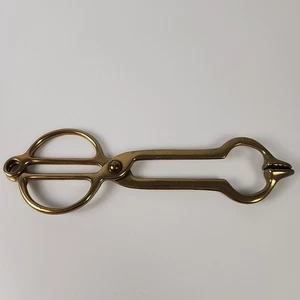 Pinze carbone fuoco ottone 9,5" vintage accessori camino stile forbice - Foto 1 di 8