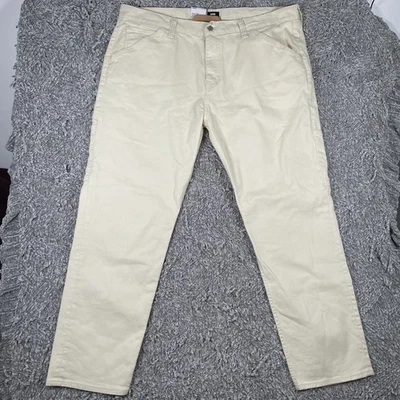 EDWIN Heavy Twill Carpenter Pants Men's Size 38 Waist Whisper White Utility Work - Image 1 of 4