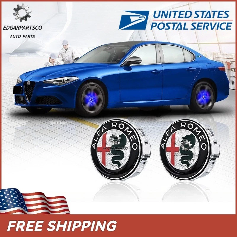 4PCS for Alfa Romeo 60mm Floating luminous Wheel Center Hub Caps - Image 1 of 1