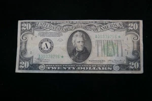 SERIES OF 1934 UNITED STATES $20 TWENTY DOLLAR FEDERAL RESERVE STAR NOTE CIRC - Picture 1 of 9