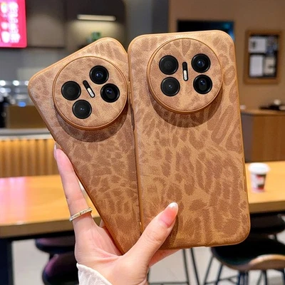 For Huawei Mate 70 Air, Luxury Hybird Armor Leopard Pattern Leather Cover Case - Image 1 of 4