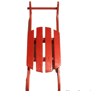 Trineo Trineo Madera Rojo 12" para Exhibición x 4" Decoración Hogar Navidad - Imagen 1 de 11