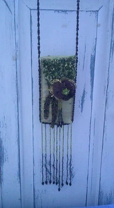 Wayne M Kleski Signed Beaded Purse Vintage Beaded Fringe - Picture 1 of 8