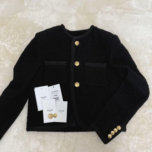 Giacca Celine Chasseur Bucre tweed nero 34