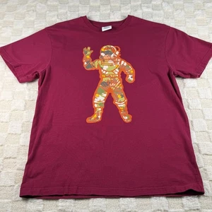 Billionaire Boys Club Astronaut Camo Graphic T Shirt Size L Burgundy Cotton - Picture 1 of 13