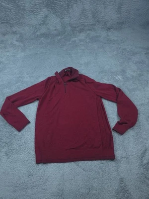 Suéter Michael Kors Para Hombre Mediano Rojo Cuarto Cremallera Pullover MK Logo Ligero Foto 1 de 4