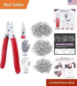 Anelli per maiali zincati all-in-one 360 pezzi con pinze facili da impugnare per usi multipli - Foto 1 di 9